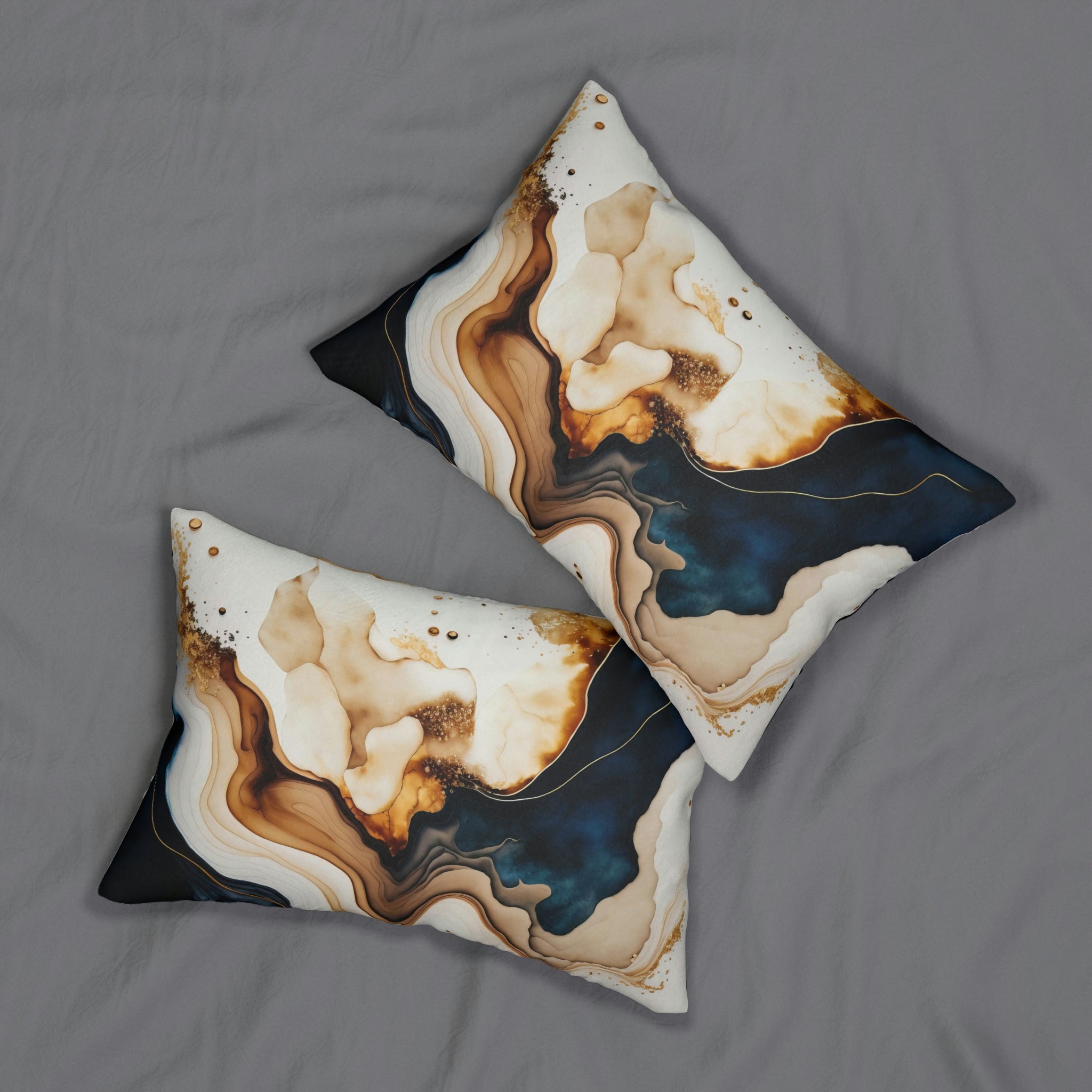 Lumbar Pillow | Abstract Purple Beige