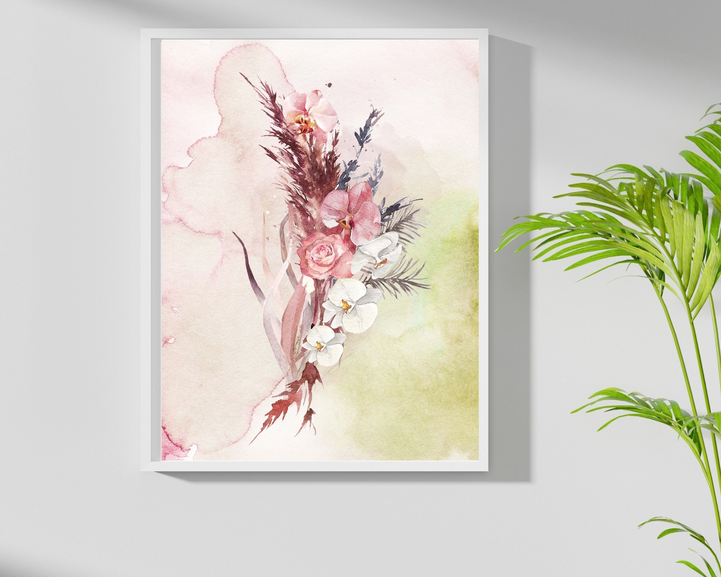 Wild Flowers Art Prints | Burgundy Orchids