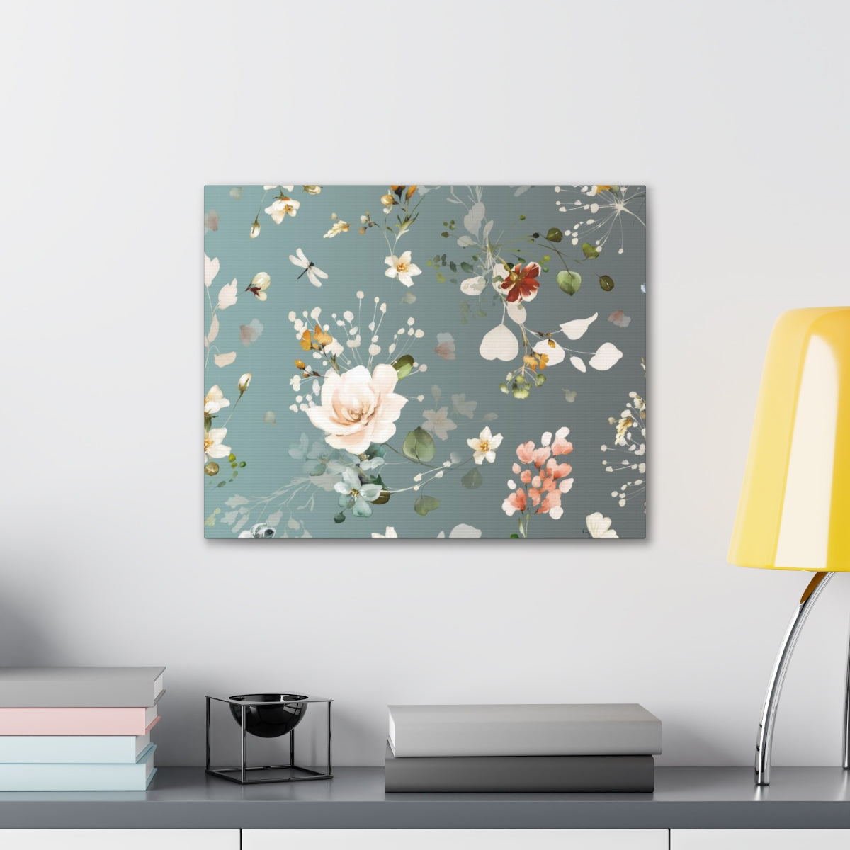Floral Wall Canvas Print | Green Garden
