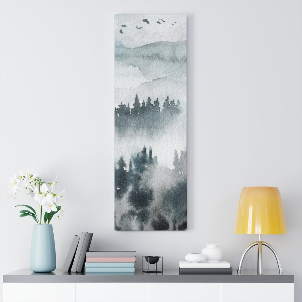 Nature Wall Canvas Art | Gray Woodlands