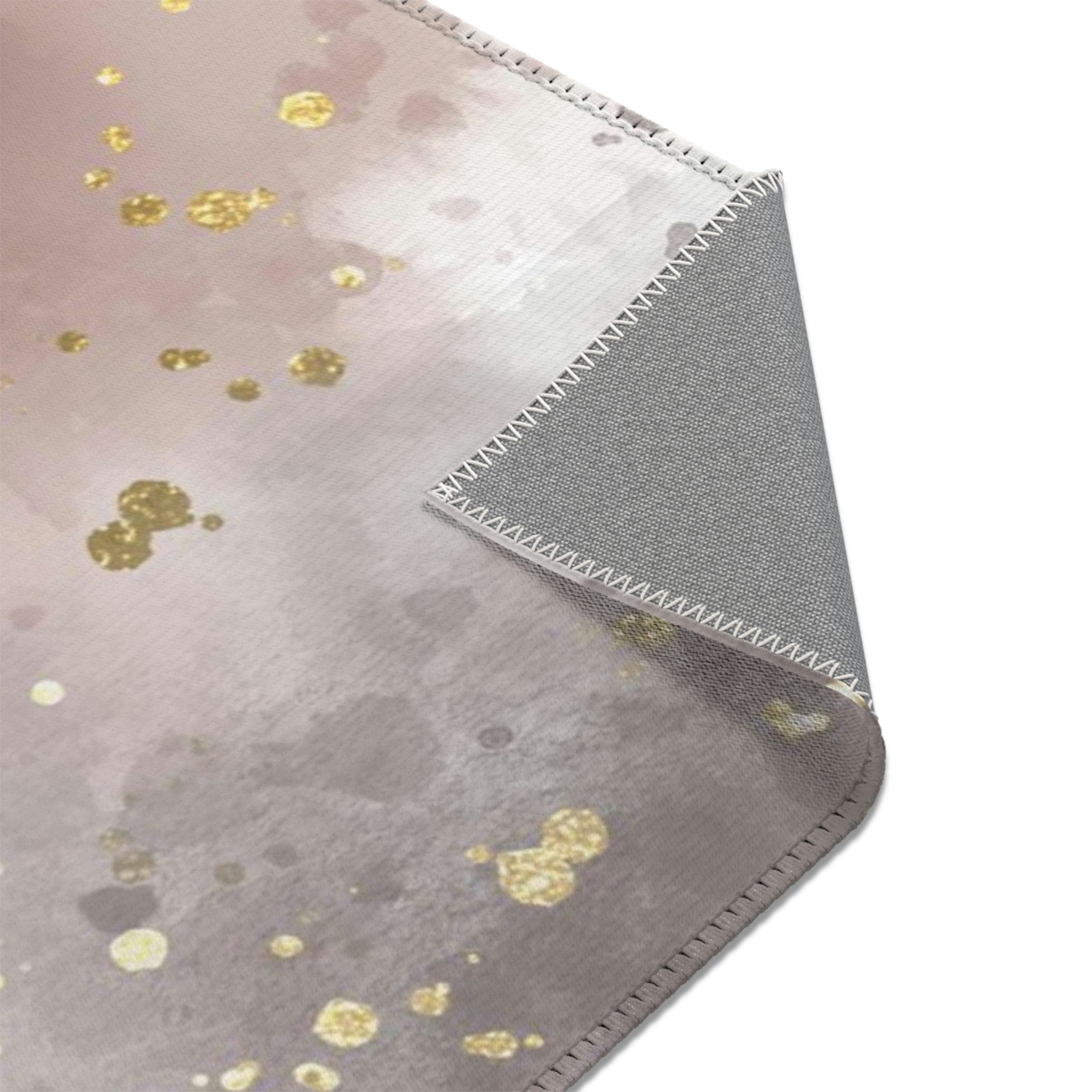 Abstract Area Rug | Blush Gray Beige Ombre