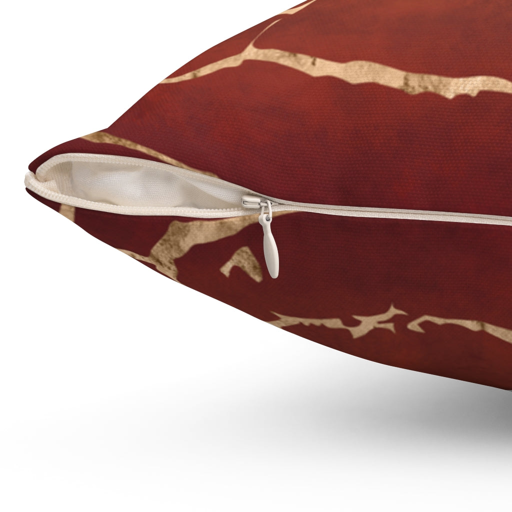 Abstract Boho Pillow Cover | Rustic Gold