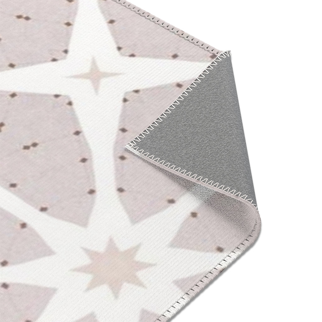 Geometric Area Rug | Beige Cream Pattern