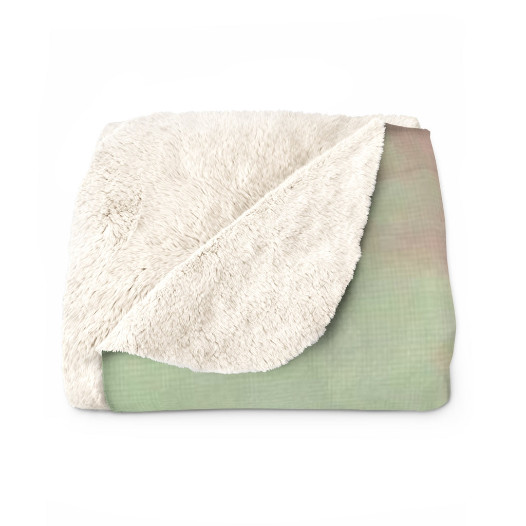 Abstract Comfy Blanket | Green Pink Ombre
