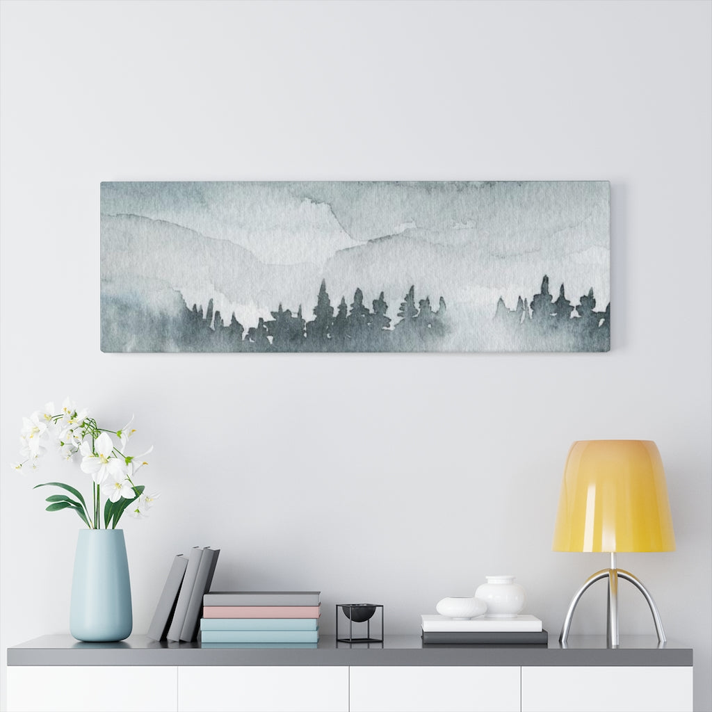 Nature Wall Canvas Art | Gray Woodlands