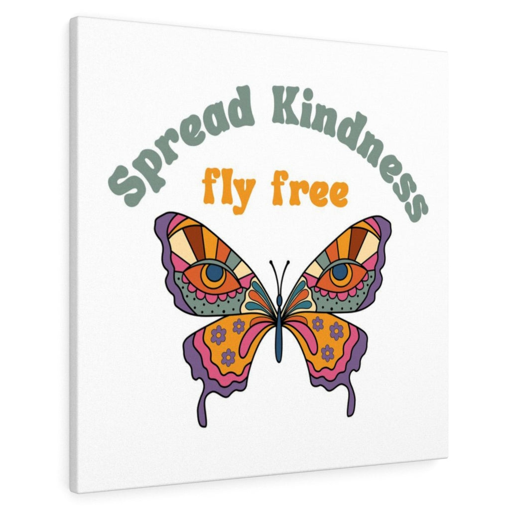WITH SAYING WALL CANVAS ART | Green White Orange | Spread Kindness