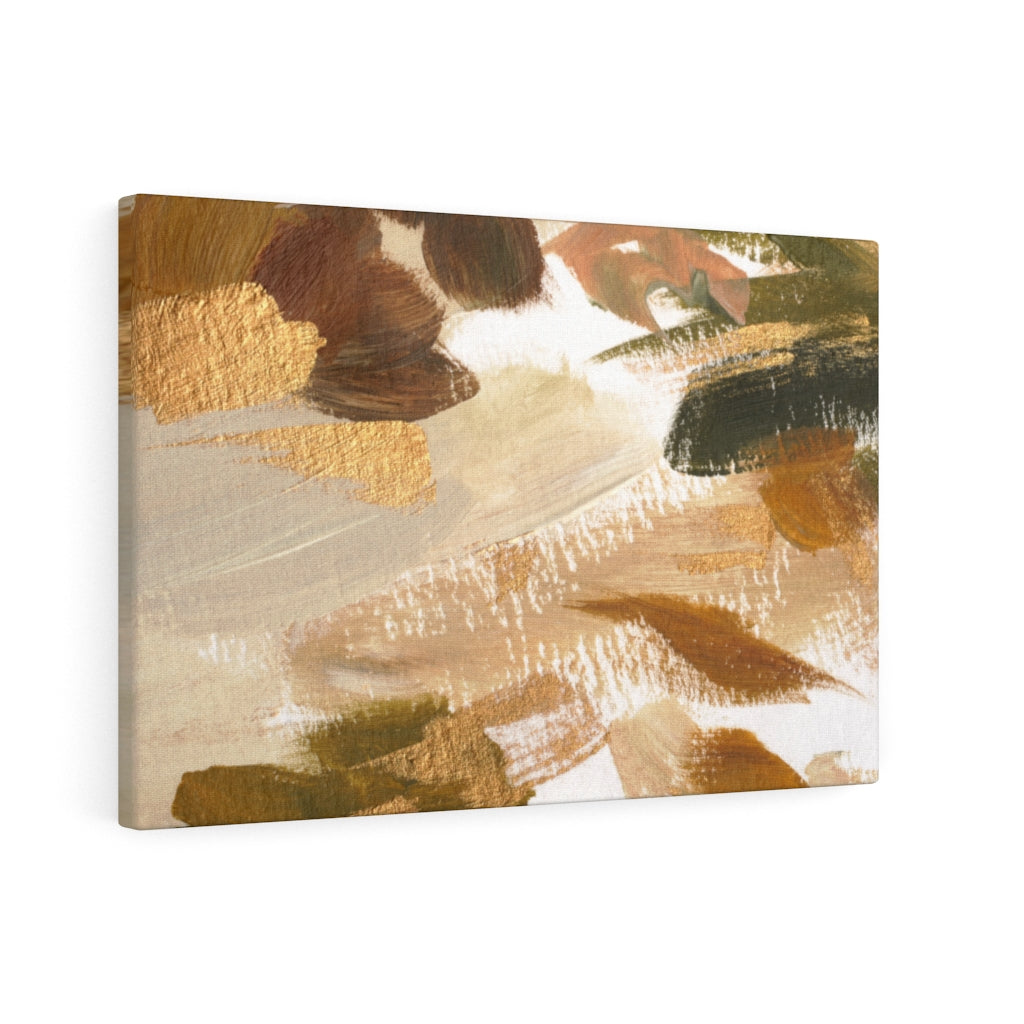 ABSTRACT WALL CANVAS ART | Brown White Beige Green