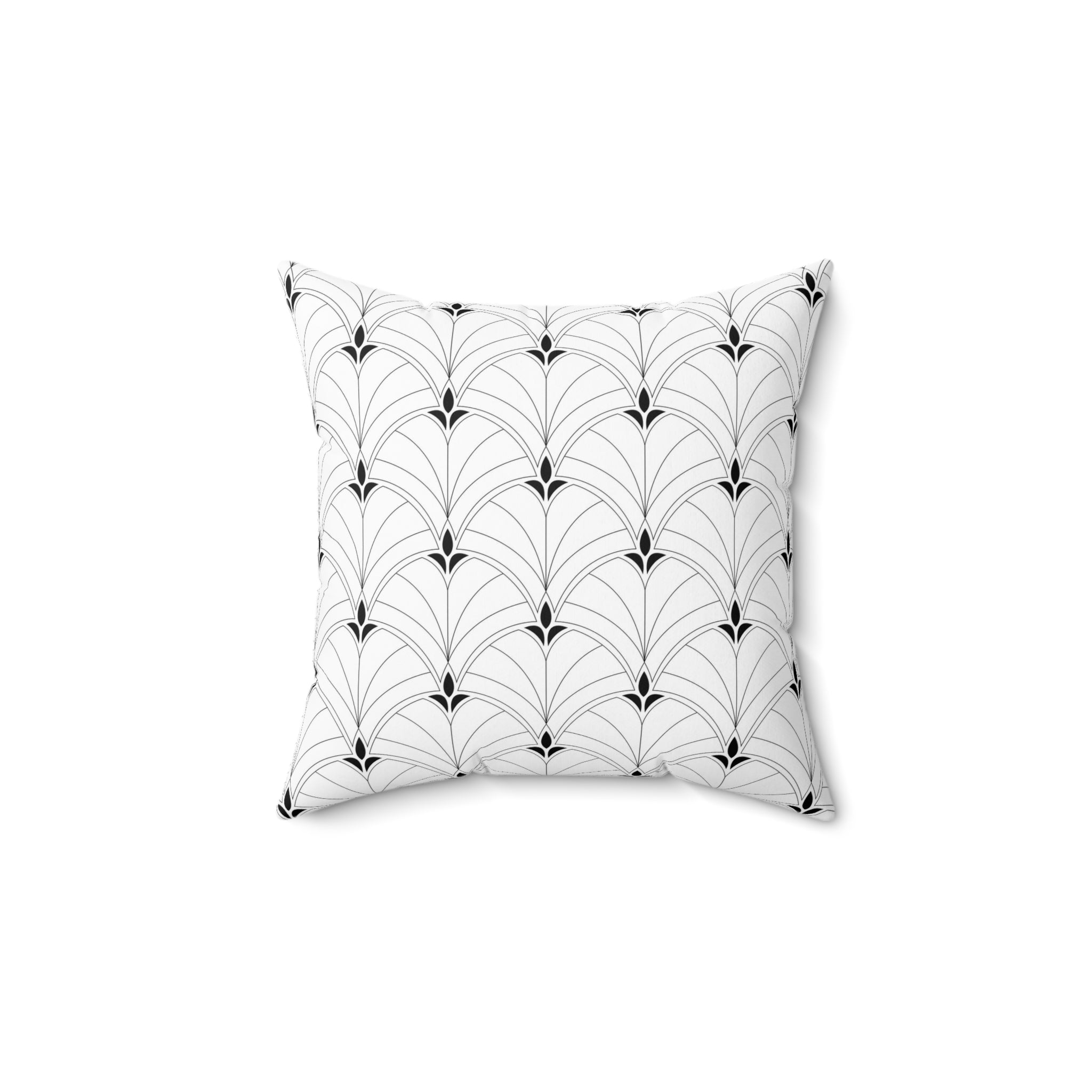 Art Deco Pillow Cover | Black and White Minimalist