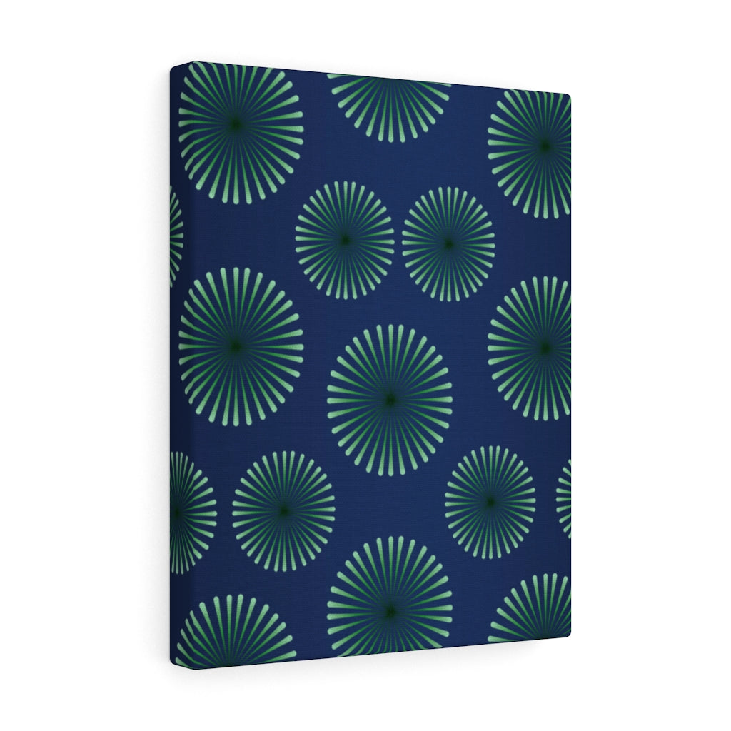GEOMETRIC CANVAS ART | Blue Green Circles