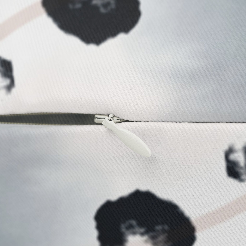 Abstract Lumbar Pillow, Navy, Blush Pink Ombre