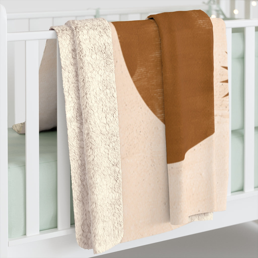 Mystical, Geometric Shapes, Brown Beige Blanket