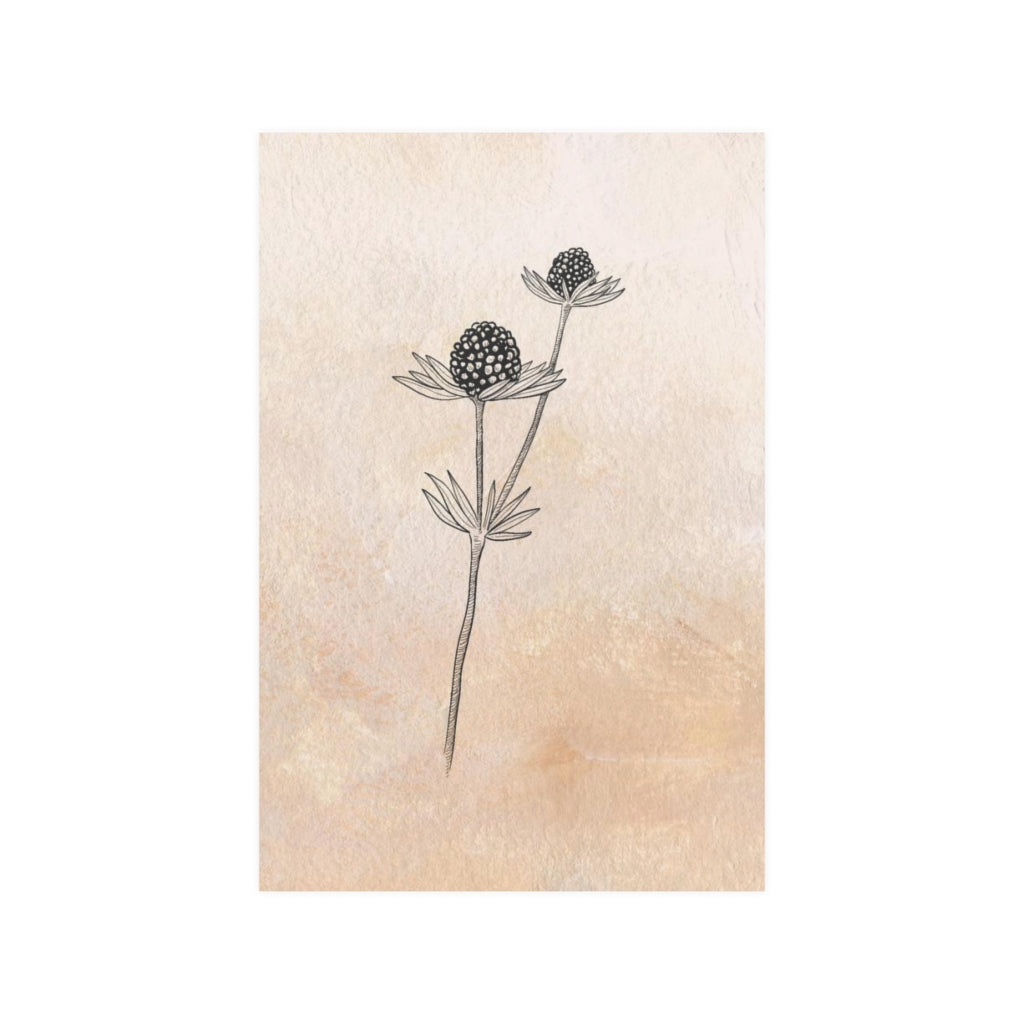 Abstract Terracotta Art Prints | Cream Beige Flower