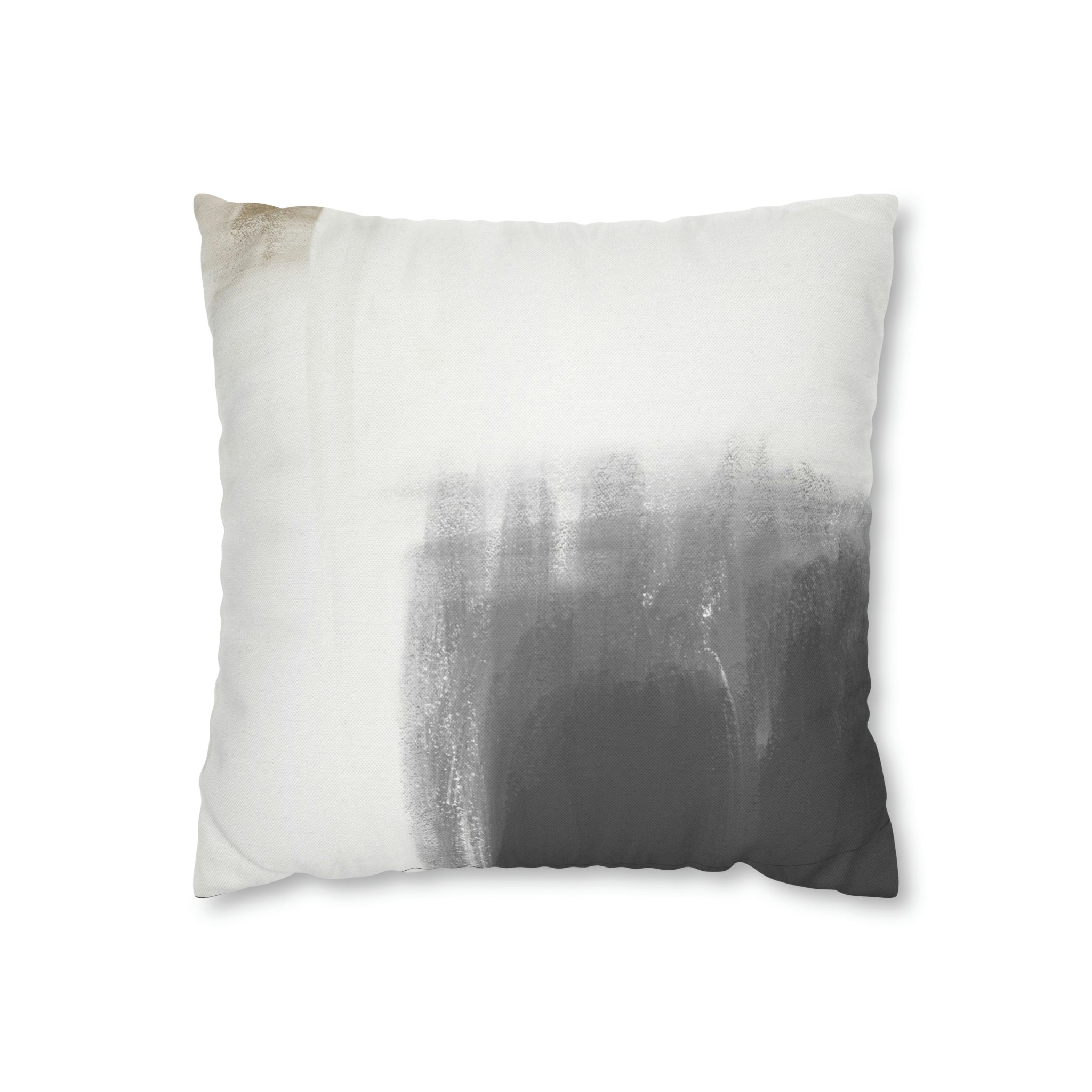 Abstract Boho Pillow Cover | Grey White