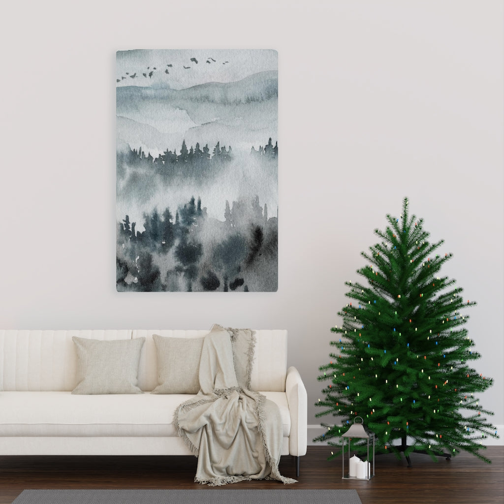 Nature Wall Canvas Art | Gray Woodlands