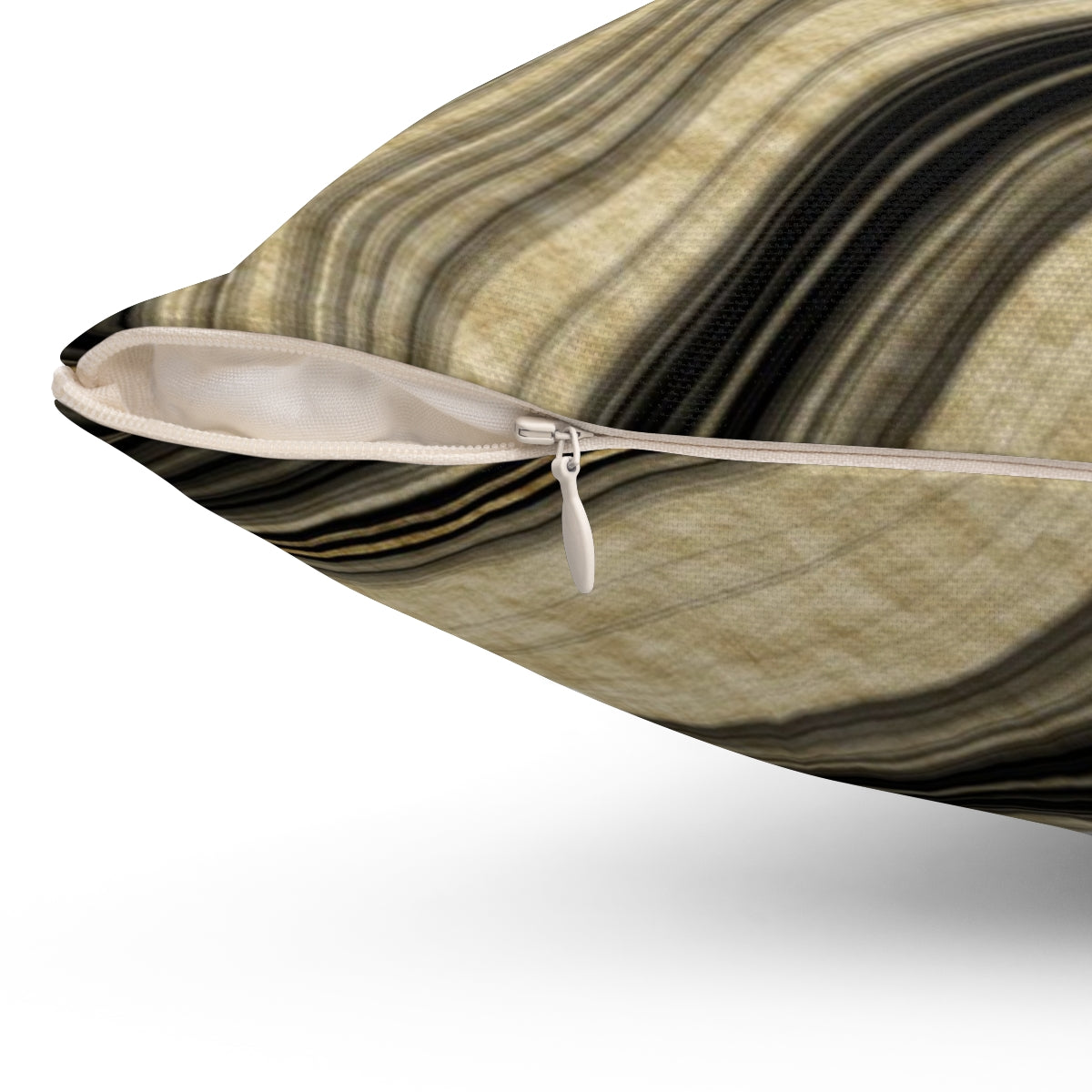 Marble Pillow Cover | Beige Black Agate