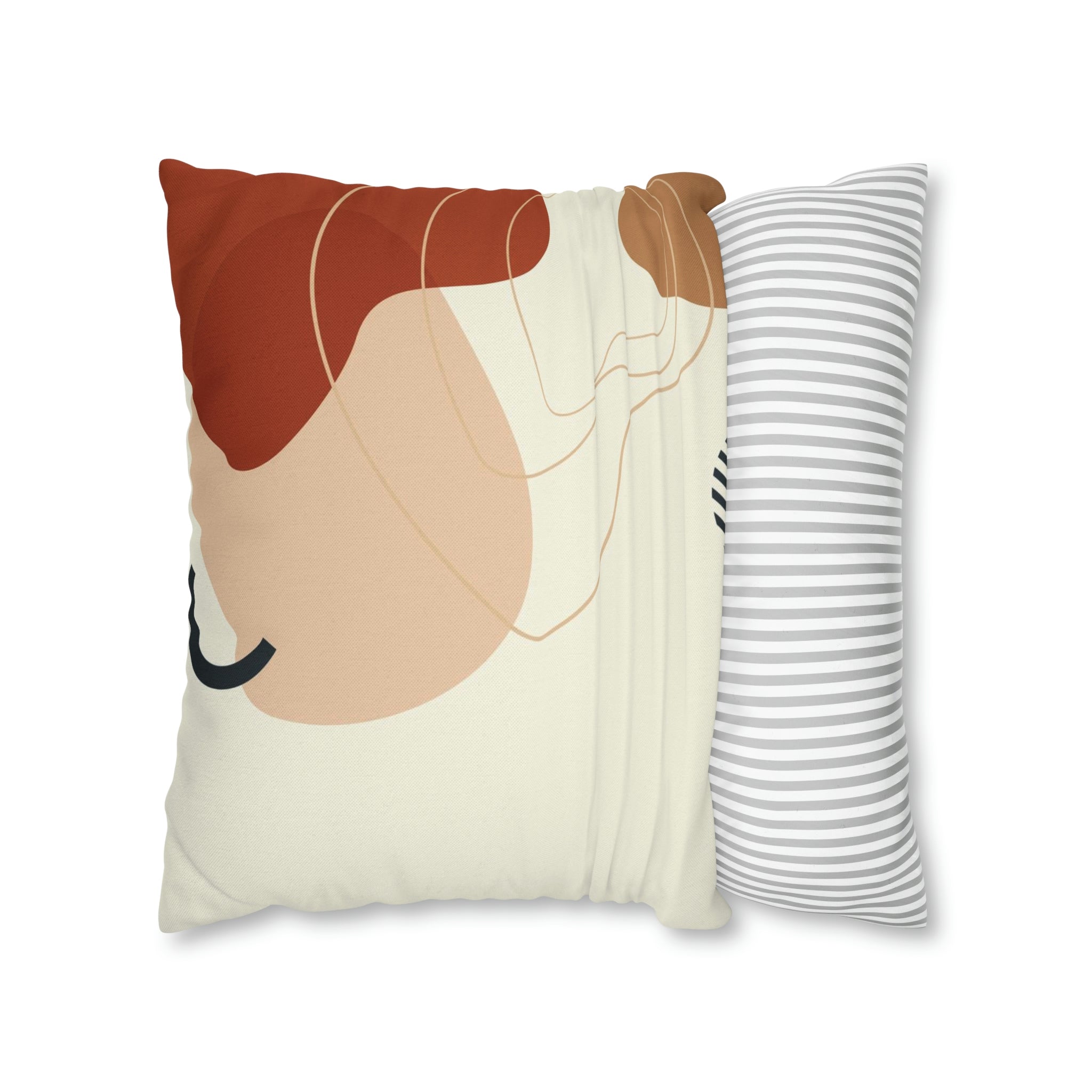 Abstract Pillow Cover | Cream Geometric