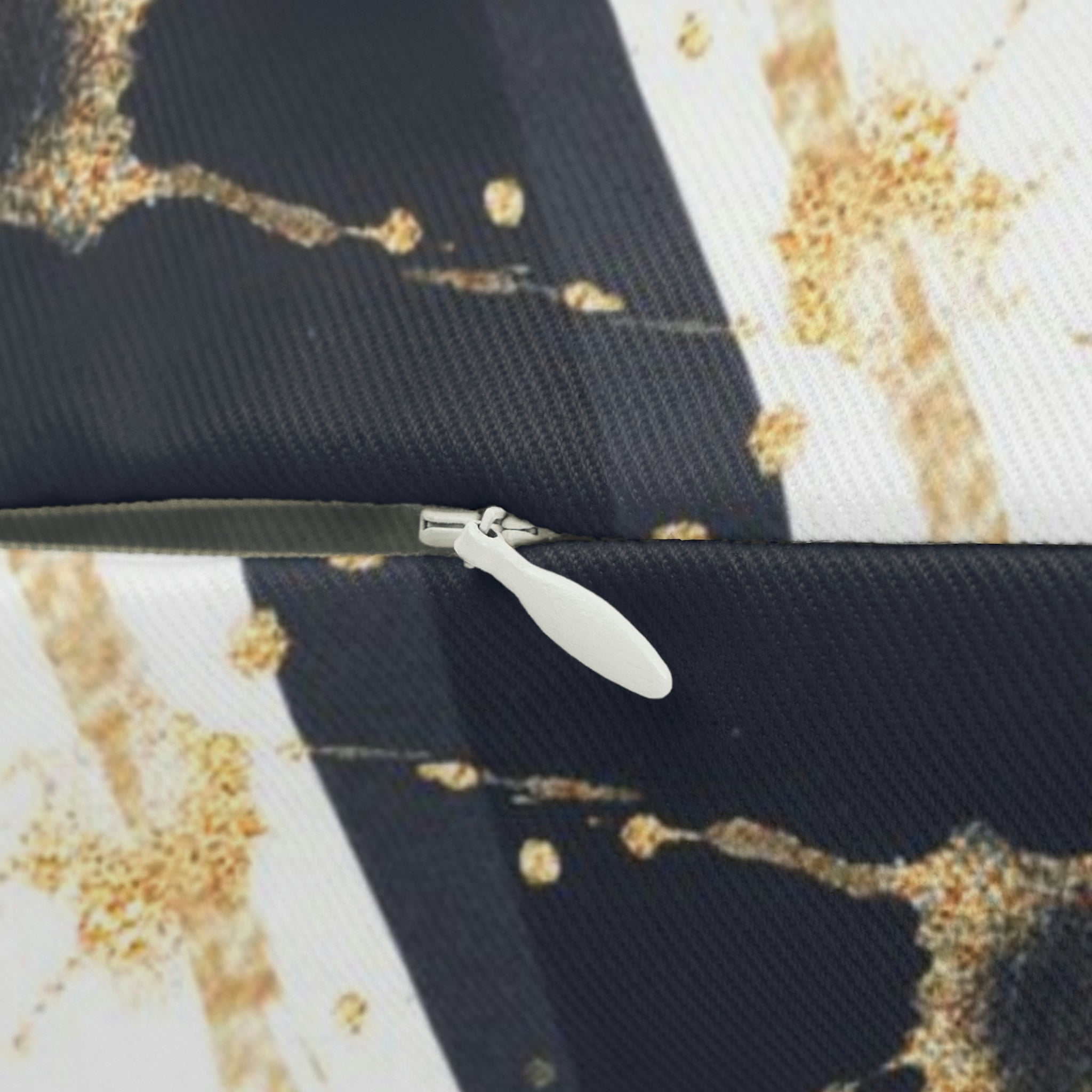 Abstract Lumbar Pillow | Navy White Rust