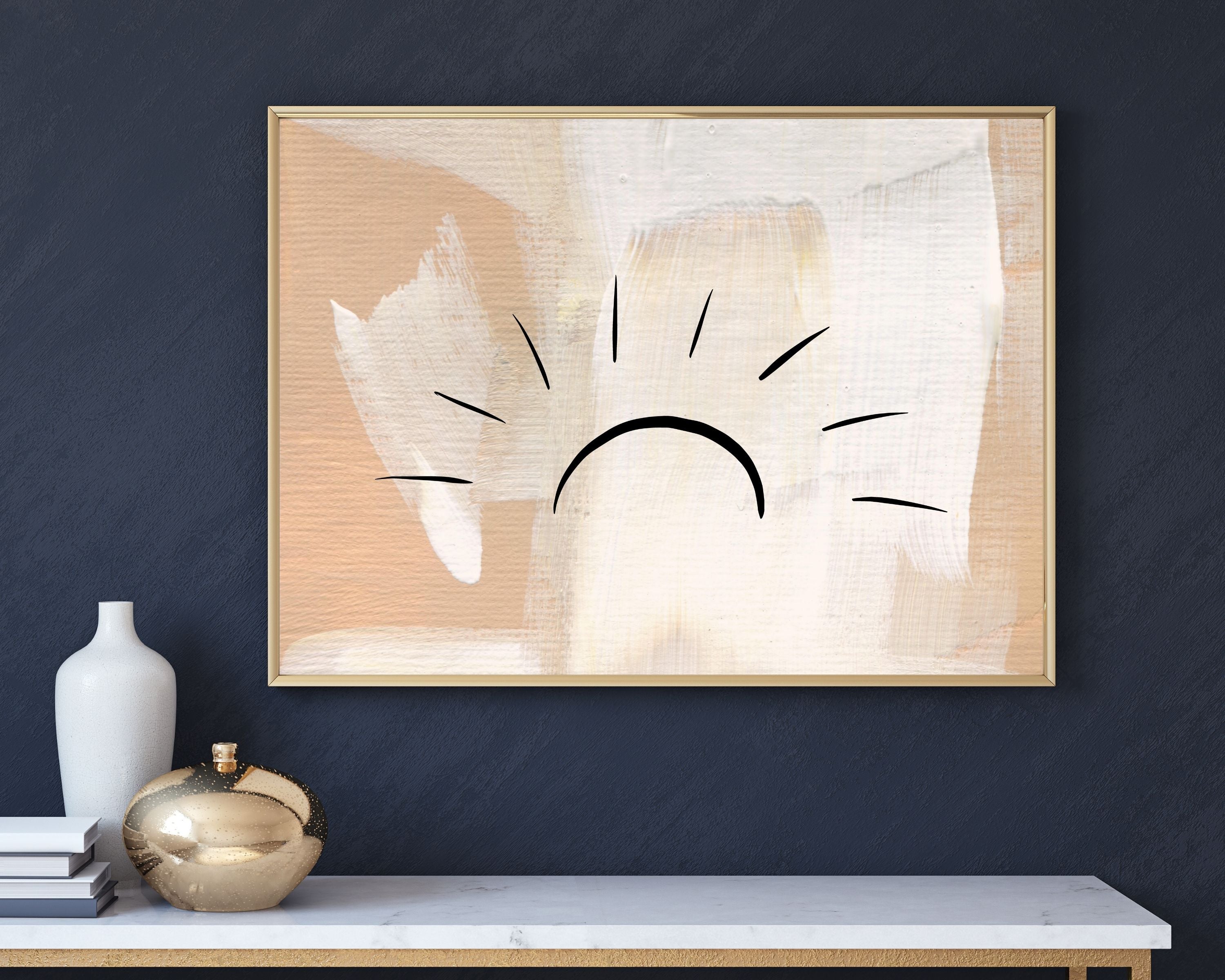 Abstract Terracotta Art Prints | Cream Beige White
