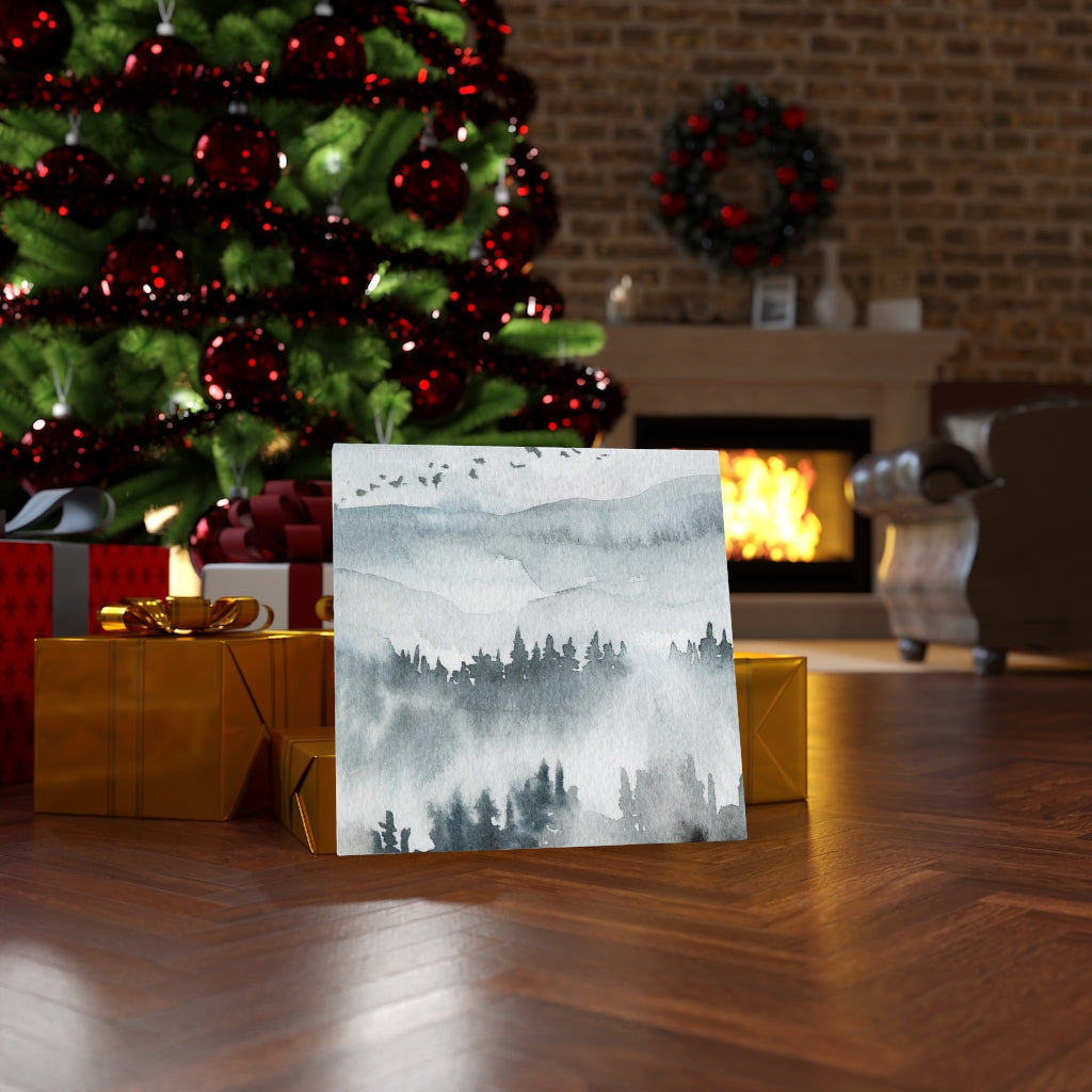 Nature Wall Canvas Art | Gray Woodlands
