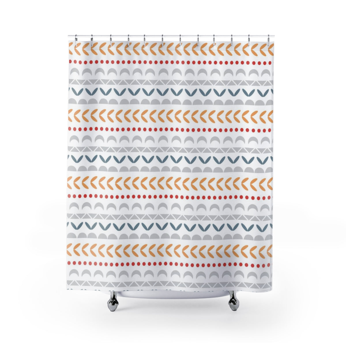 modern boho fabric shower curtain