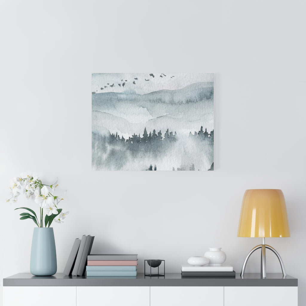 Nature Wall Canvas Art | Gray Woodlands