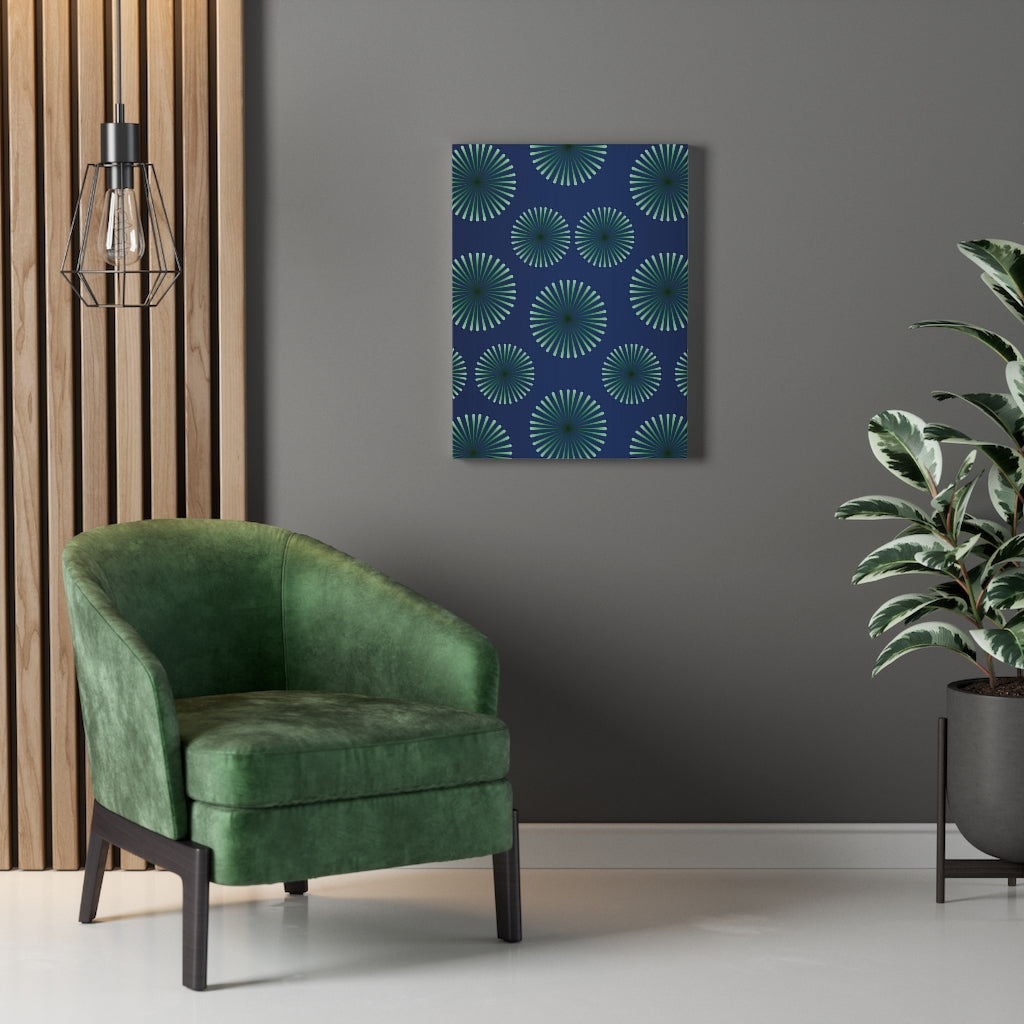 GEOMETRIC CANVAS ART | Blue Green Circles