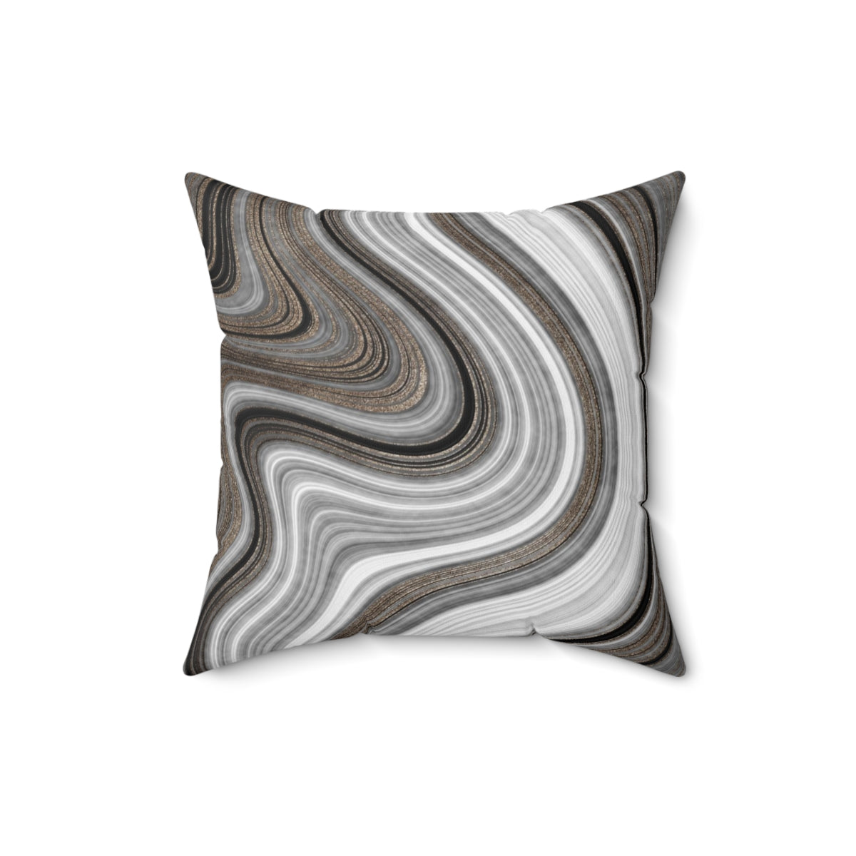 Marble Pillow Cover | Agate White Beige Black
