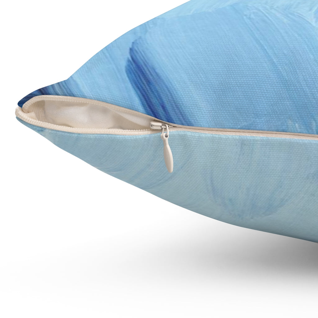 Abstract Pillow Cover | Sky Blue Paint