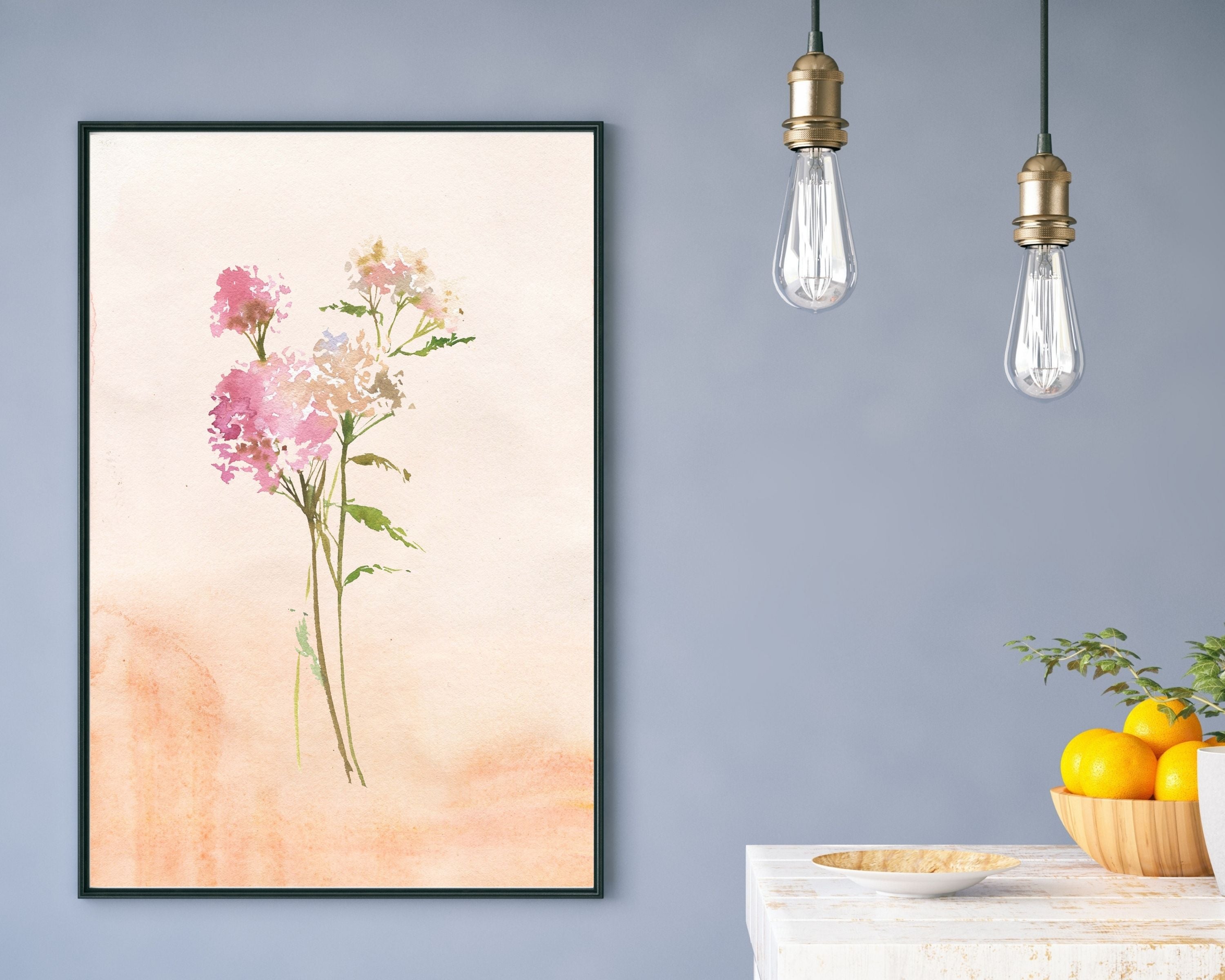 Wild Flowers Art Prints | Peach Pink Wildflower