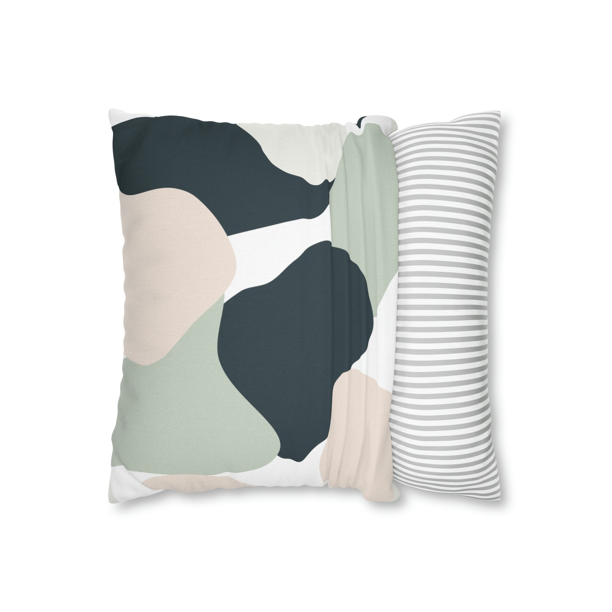 Abstract Pillow Cover | Sage Green, Blush Pink