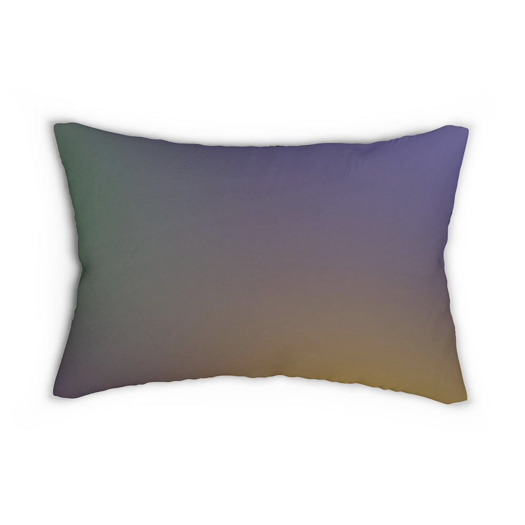 Abstract Lumbar Pillow | Purple Brown Yellow Ombre