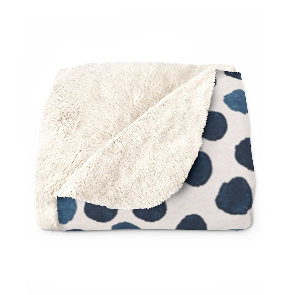 Navy Blush Pink Rust, Abstract Blanket
