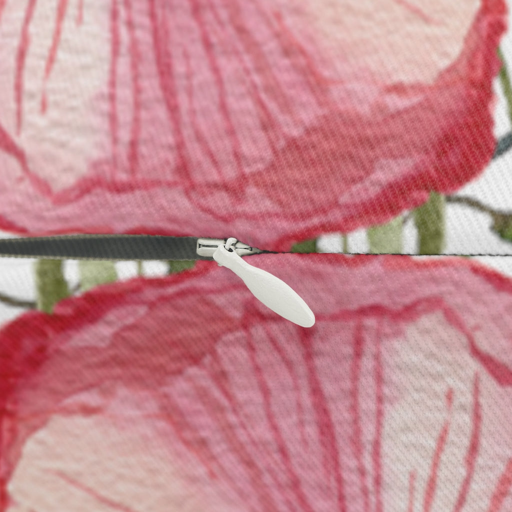 Floral Boho Lumbar Pillow | Red Yellow Lavender