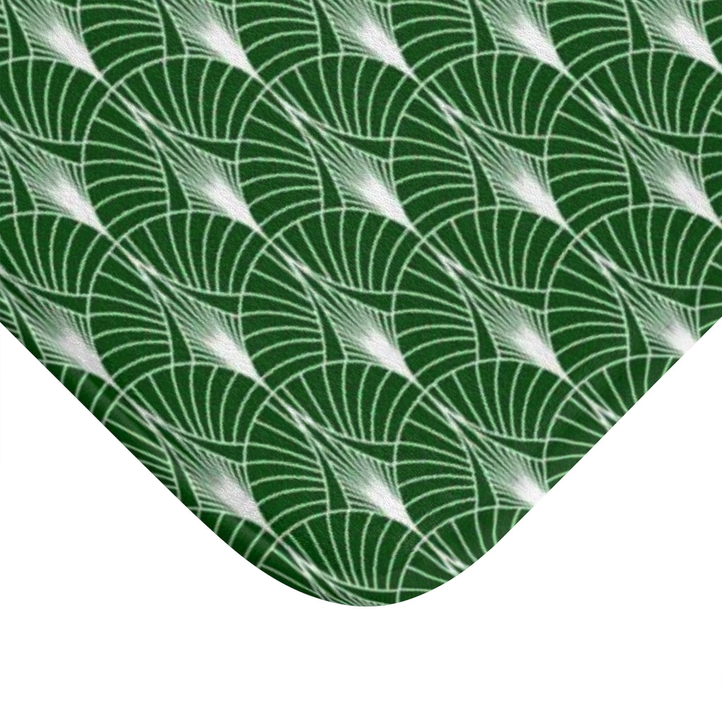 Art Nouveau Bath Mat | Green White Gatsby