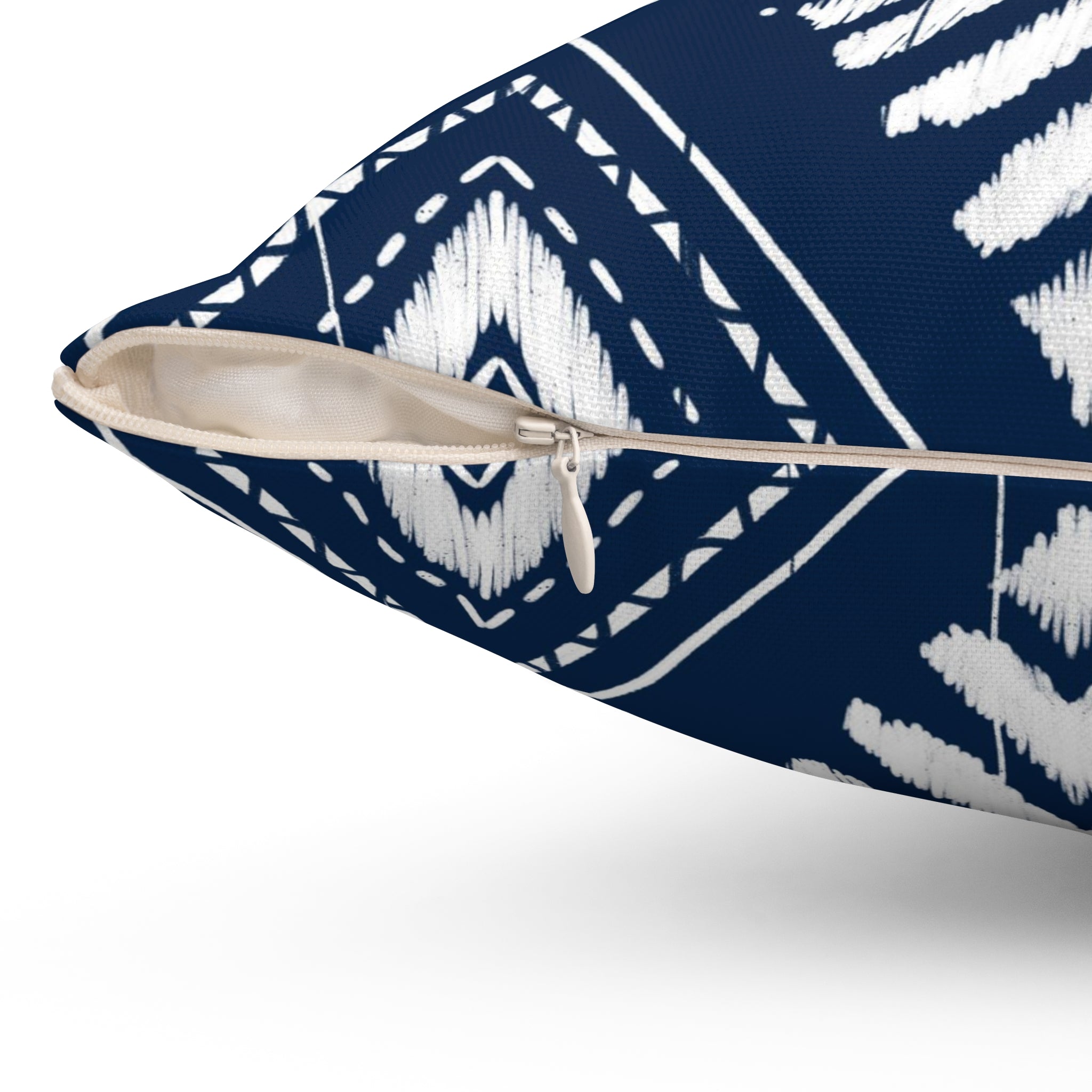 Folklore Pillow Cover | Navy White Tribal