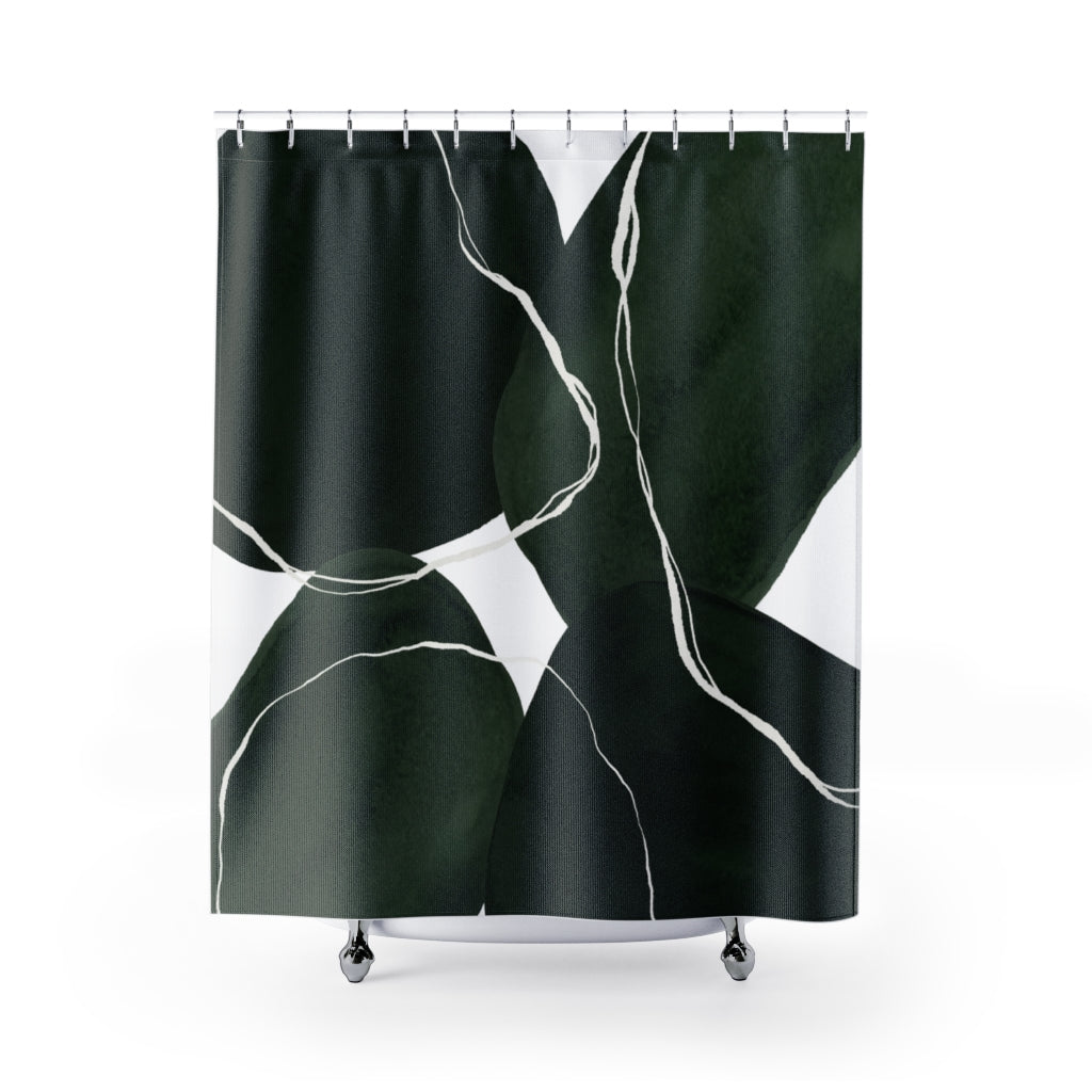 modern boho fabric shower curtain