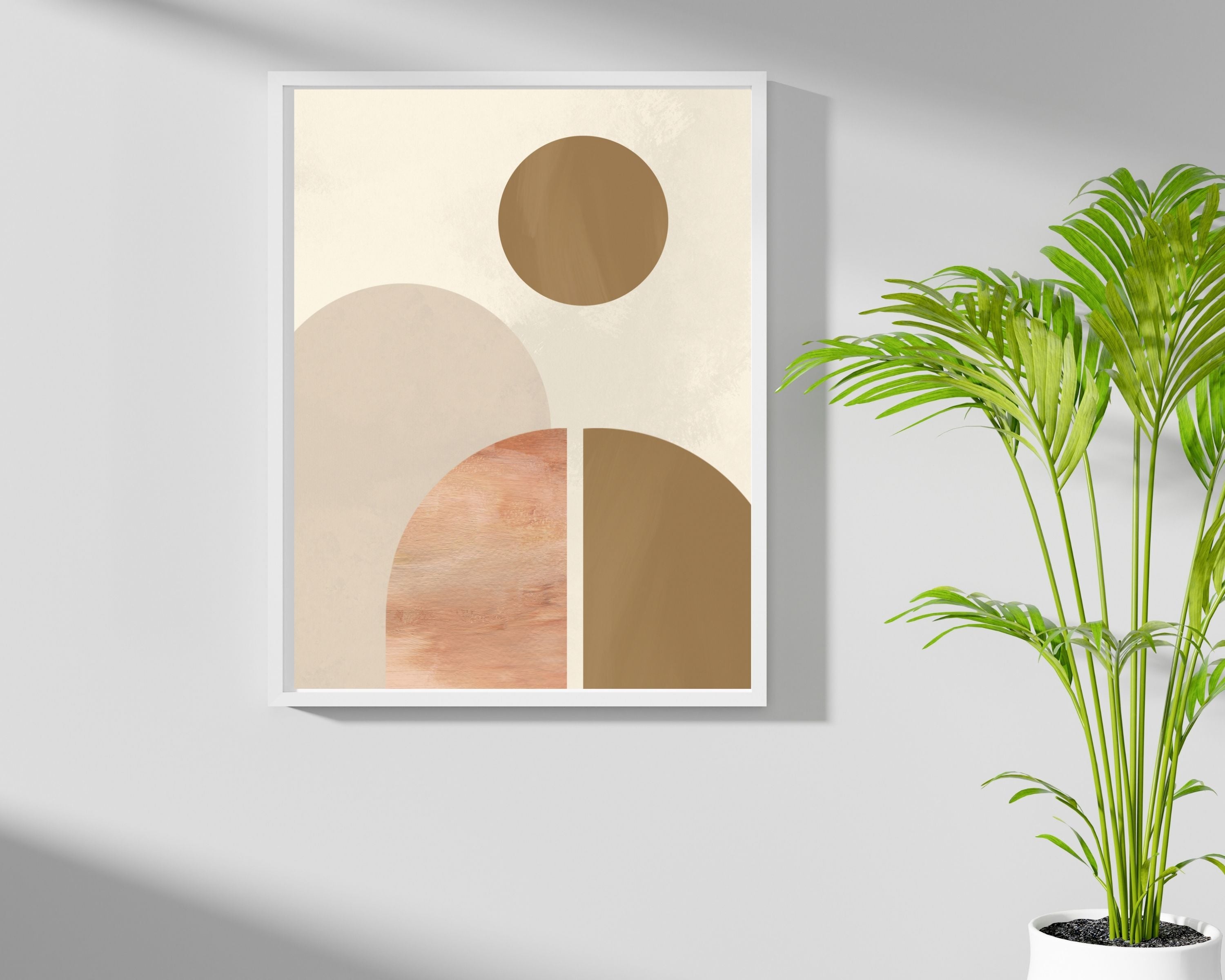 Abstract Terracotta Art Prints | Cream Amber Beige