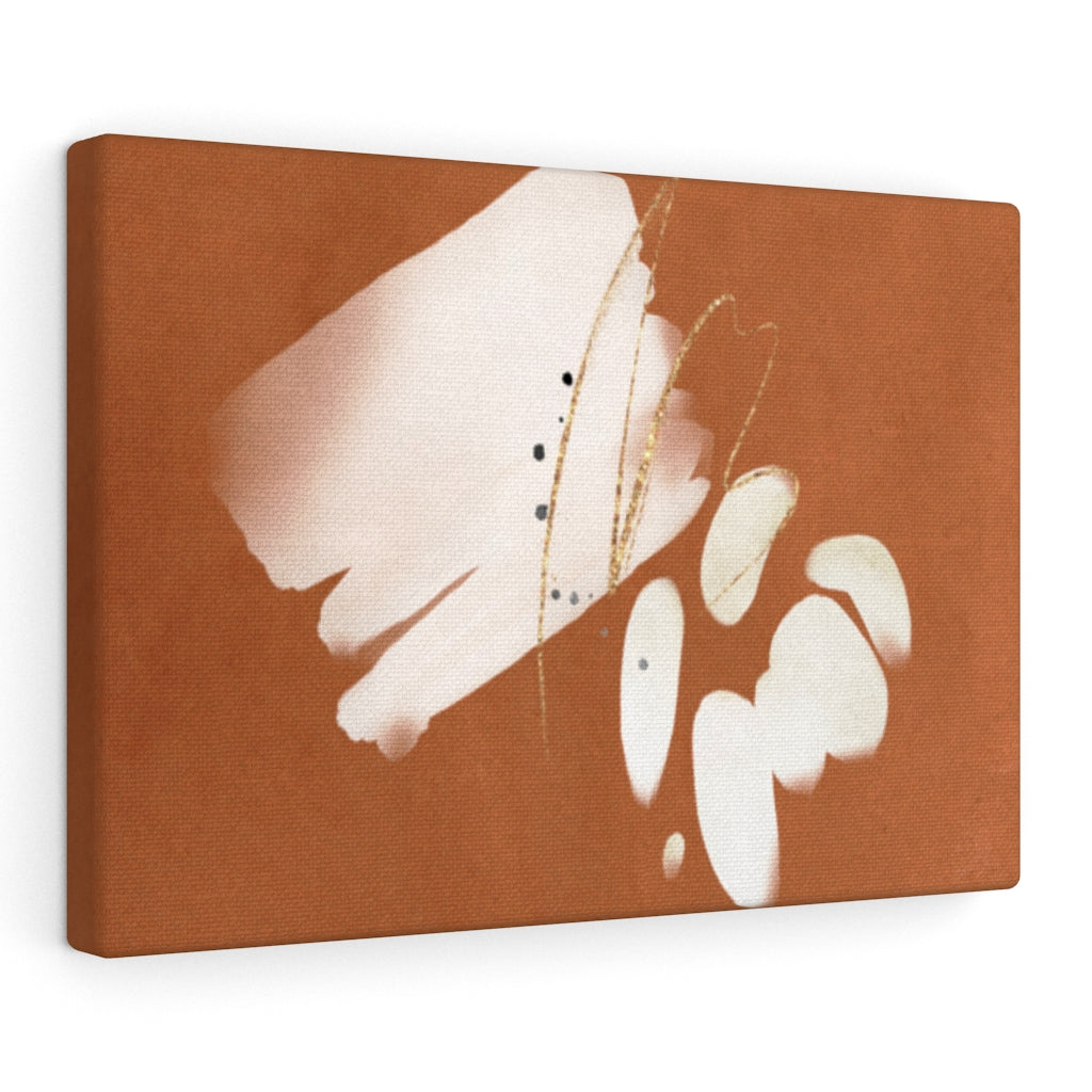 ABSTRACT WALL CANVAS ART | Terracotta Cream White