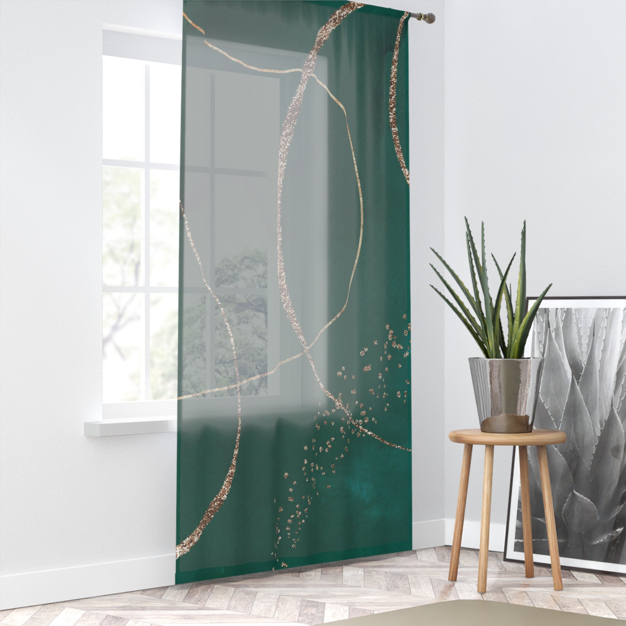 sheer modern window curtain