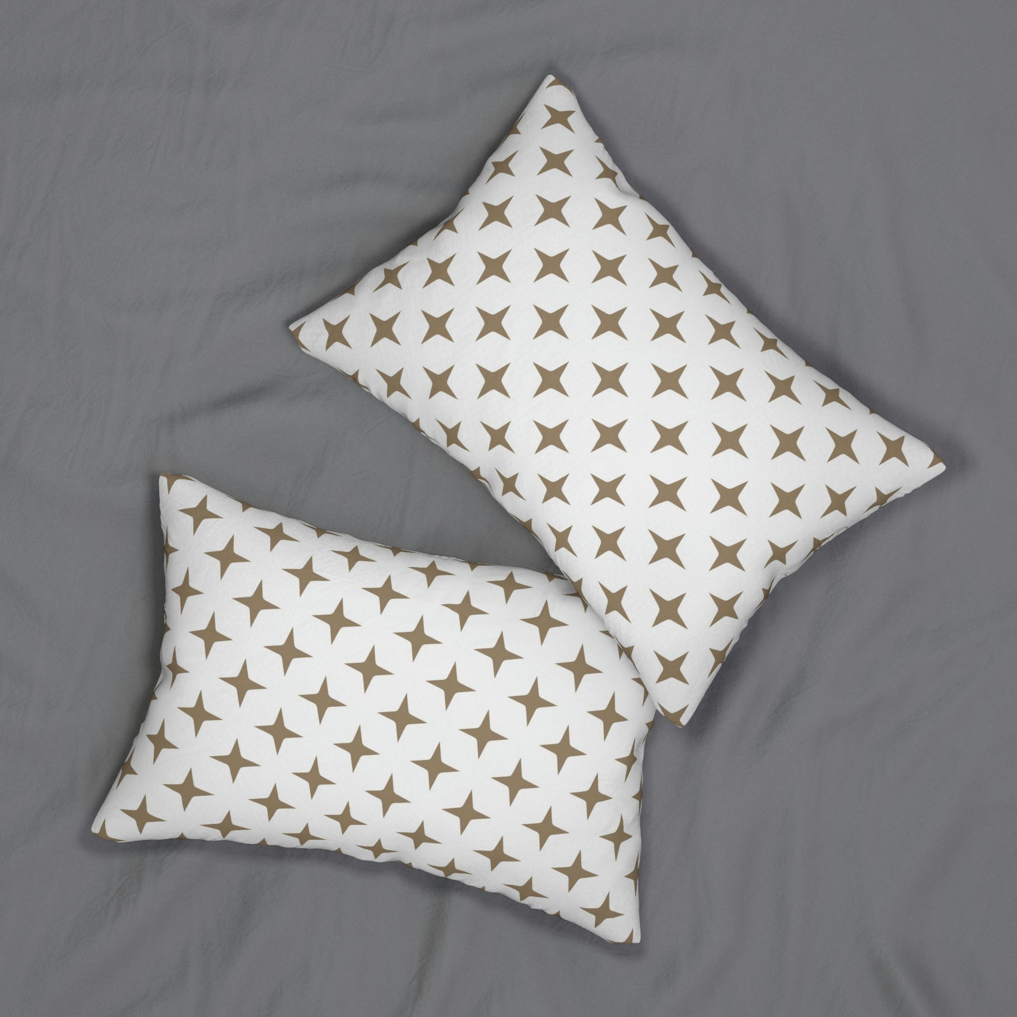 Minimalist Lumbar Pillow | White Taupe Beige