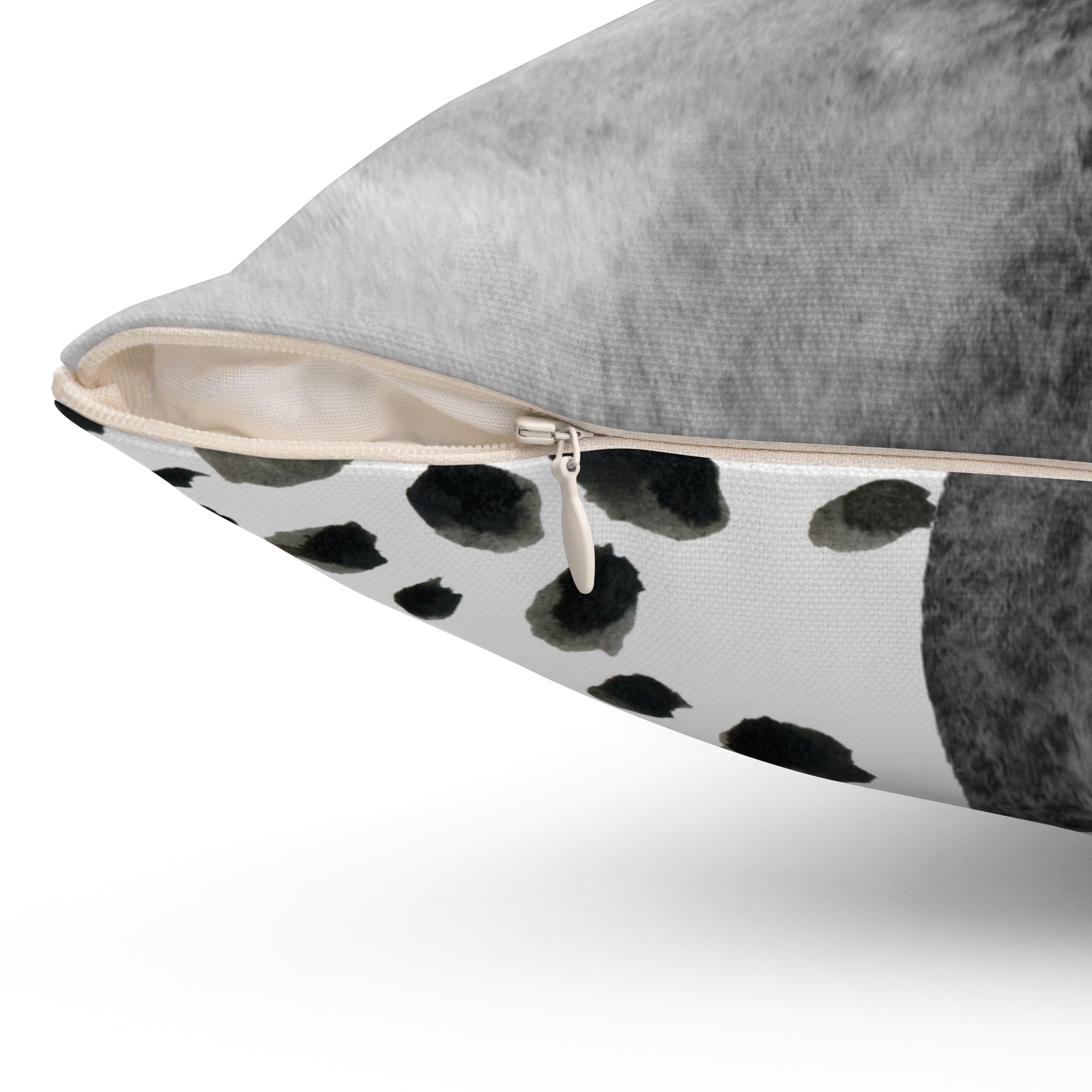 Abstract Floral Pillow Cover | Blush Pink Gray Ombre