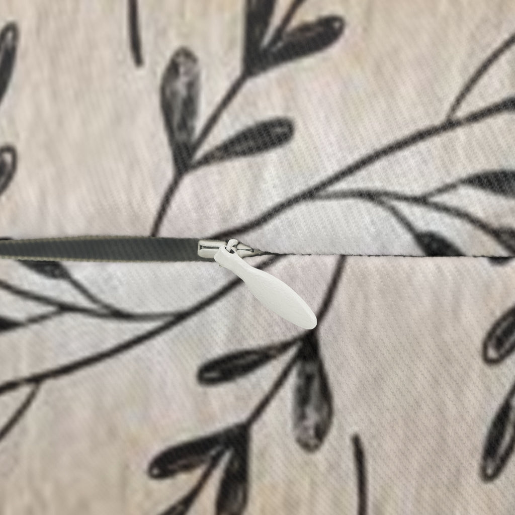 Floral Boho Lumbar Pillow | White Brown Black