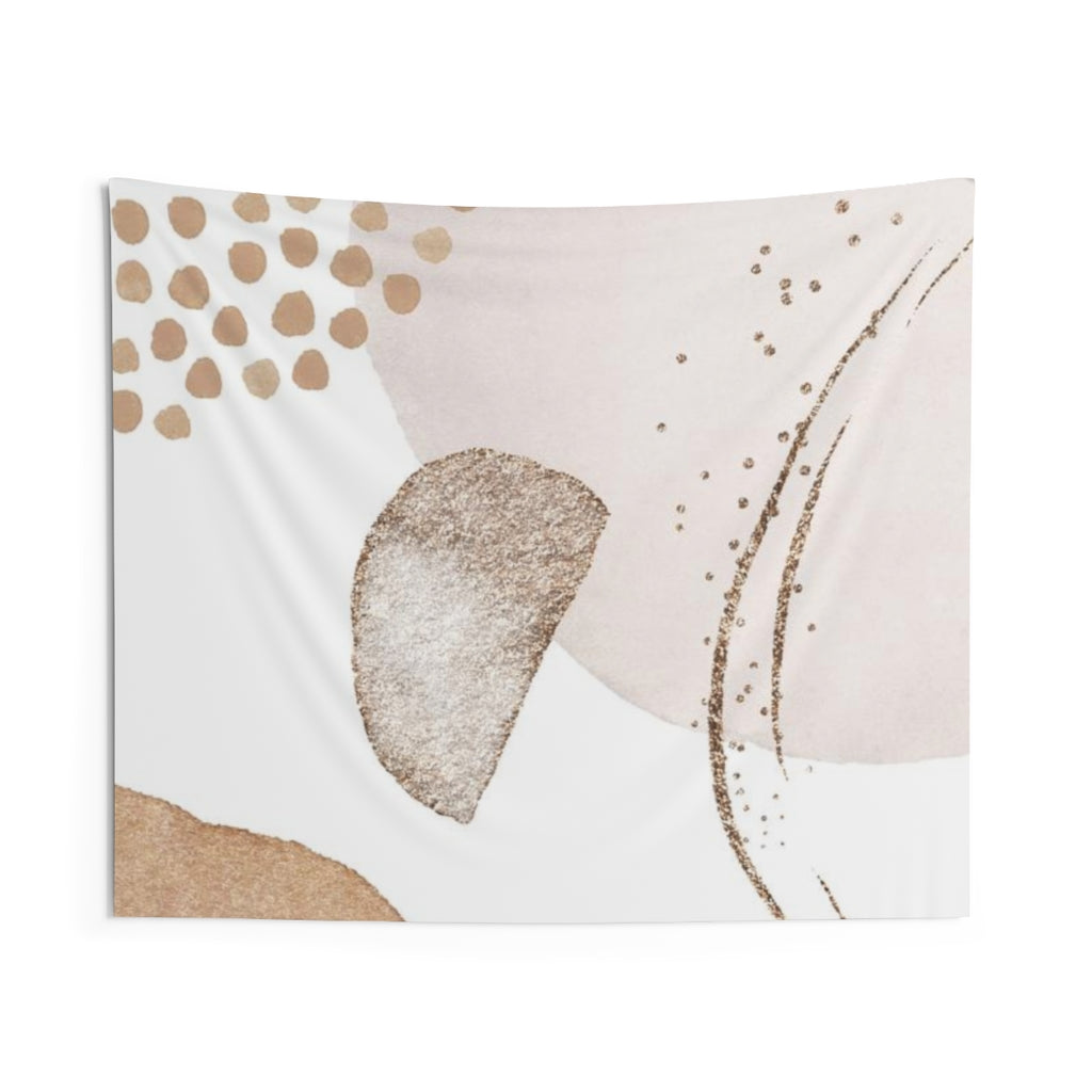 Abstract Tapestry | White Beige Gold