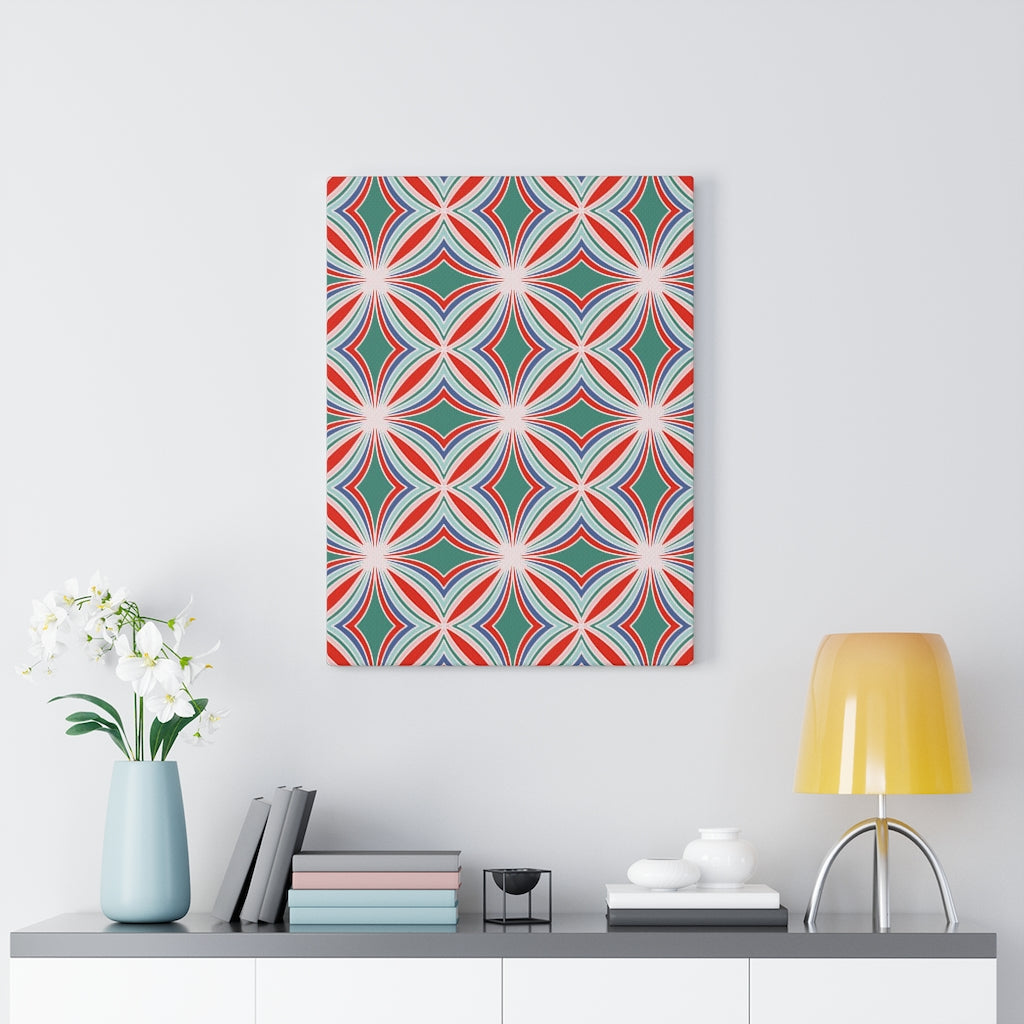 Abstract Canvas Art | Red Green