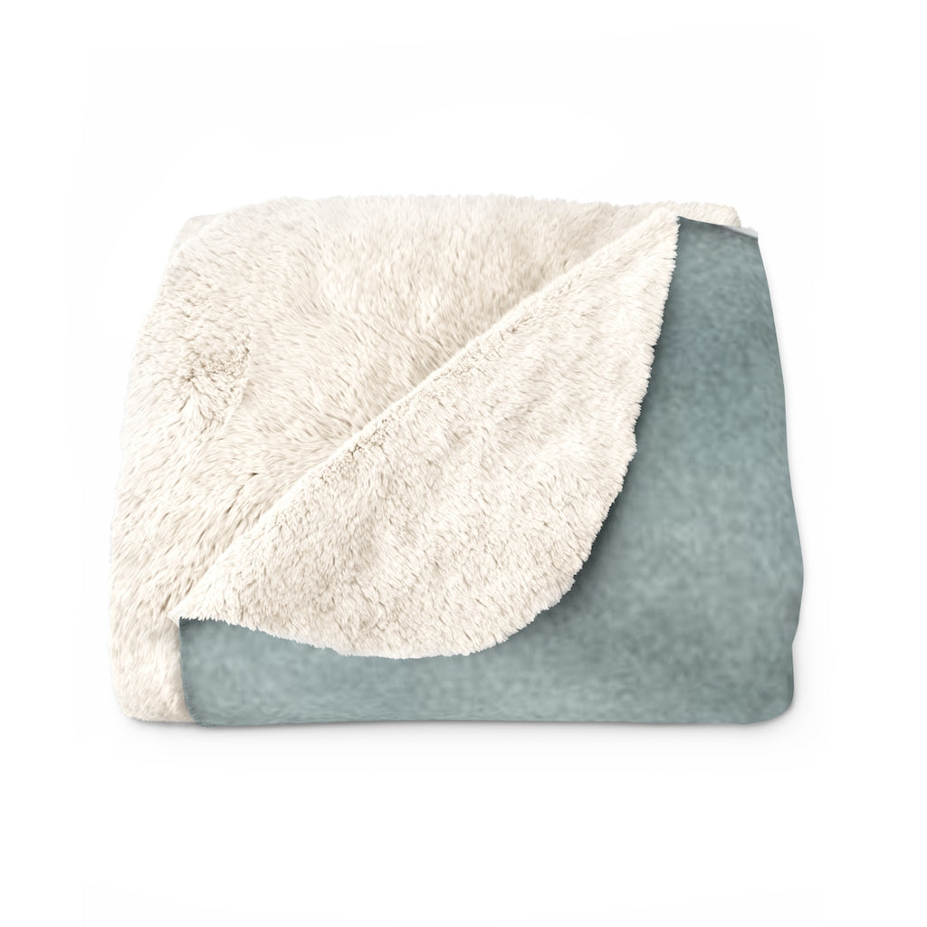 Abstract Comfy Blanket | Forest Green White Gold