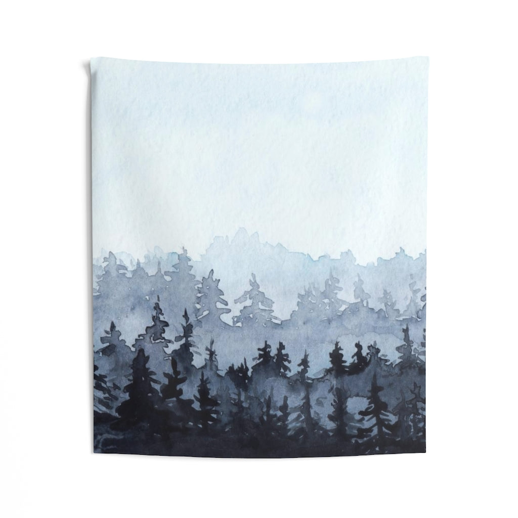 Landscape Tapestry | White Sky Blue Forest