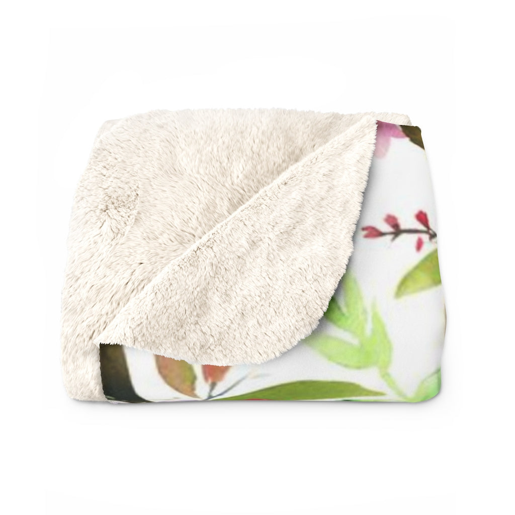 Floral Comfy Blanket | Lavander Cherry Blossom