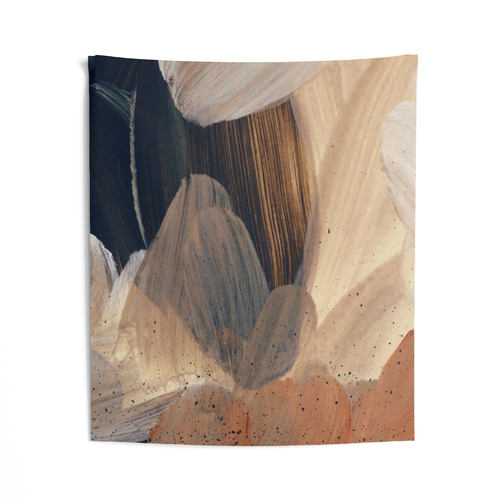 Abstract Tapestry | Beige Cream Yellow Rust