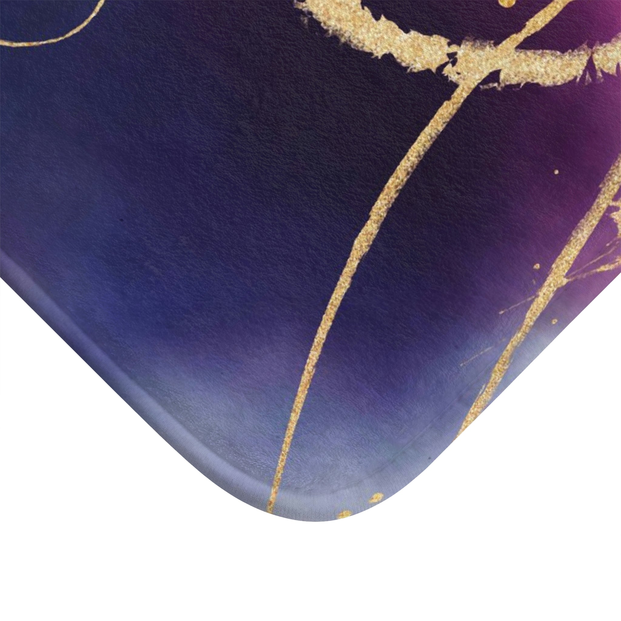 Abstract Bath Mat | Navy Pink White