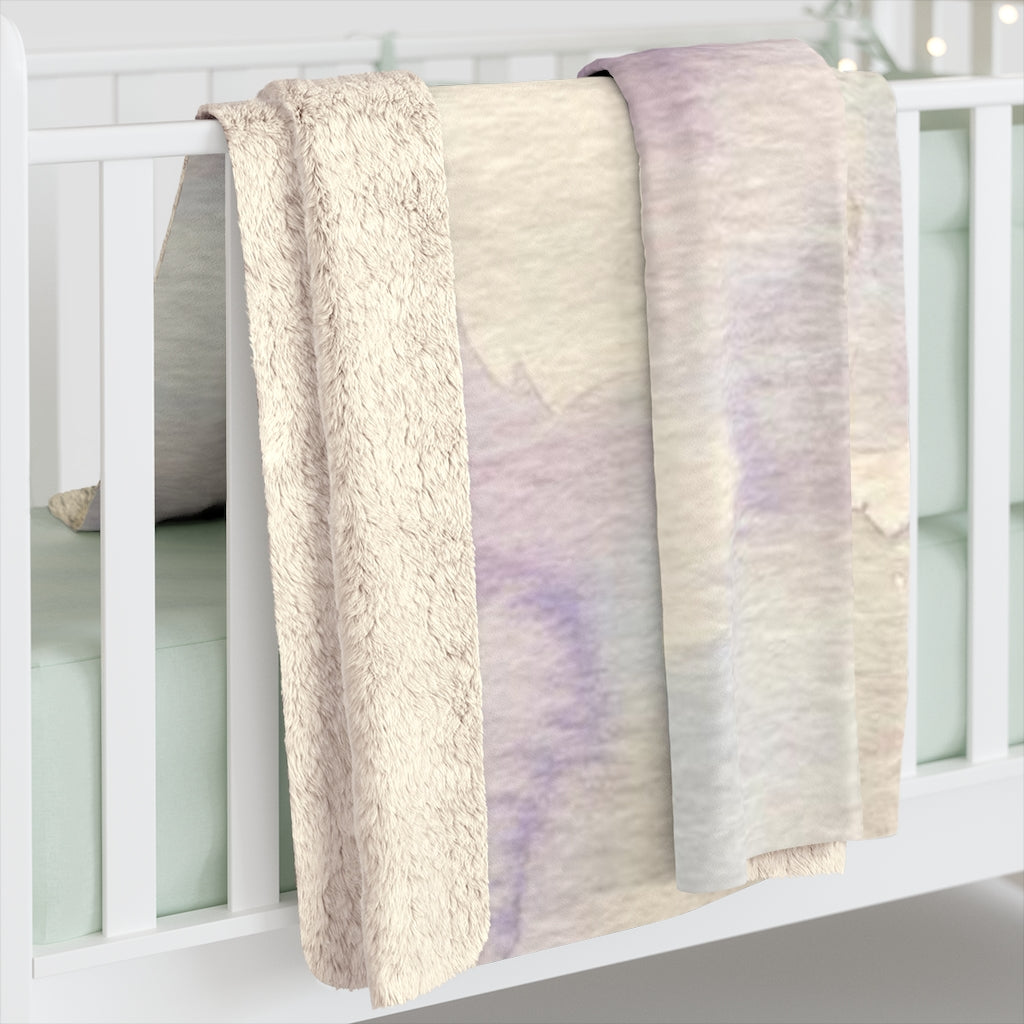 Abstract Comfy Blanket | Lavander Purple Beige